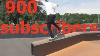 900 subscribers! Big Double Flip Hip! Skate Montage