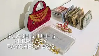 CASH STUFFING $1,100. BUDGETING Feb paycheck #2. I'm a Hmong working mom living bougie on a budget 💋