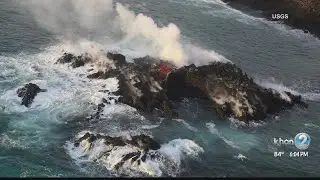Lava forms new 'island' off the Big Island