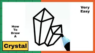 How To Draw A Crystal And Colour It | Draw A Crystal And Colour | Easy Drawing | Drawing Steps 101