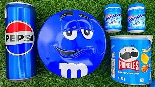 Satisfying Video | Unpacking and Mixing Rainbow Candy in 1 M&M'S Boxes ASMR Blue
