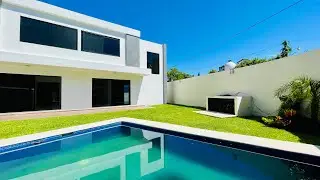 CASA NUEVA EN VENTA, ALBERCA, JARDÍN, 4 HAB.