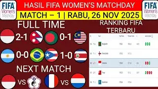 HASIL FIFA WOMEN MATCHDAY 2025‼️INDONESIA VS NEPAL‼️JADWAL FIFA WOMEN'S MATCHDAY 2025‼️MATCH 1
