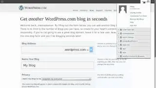Sign up and login at WordPress.com