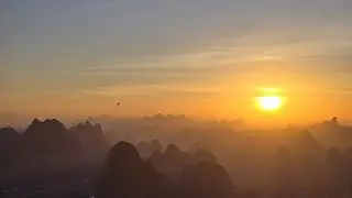 Hot Air balloon over the Guilin Mountains #hotairballoon #guilin #china 