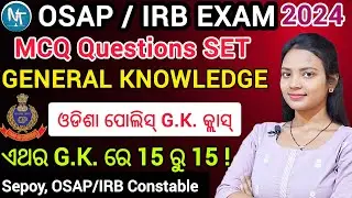G.K. Mcq Questions and Answers OSAP/IRB EXAM 2024 ll Important General Knowledge questions set