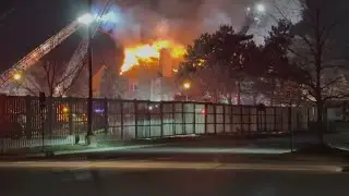Apartment complex engulfed in fire near Tuttle Mall