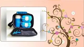 Porte manger lunchbox 7pcs Sac et boites isotherme + gourde + 3 couvert - en 3 coleurs