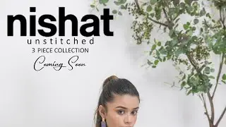 original Nishat 3pc printed Airjet Lawn wih Lawn Dup open Video shorts Bs Collection03322060265