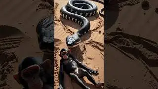 Monkey and snake #monkey #funny #nature #baybeymonkey #snake