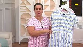 Stan Herman 100% Cotton Printed Maxi Dress on QVC