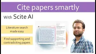 Scite AI Tool. How to cite papers using Scite AI. Literature search using Scite AI. Best AI tool.