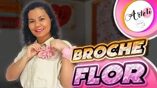 BROCHE FLOR DE TECIDO/PASSO A PASSO 🪡🩷🧵