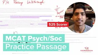 Прохождение MCAT Psych/Soc с оценщиком 525