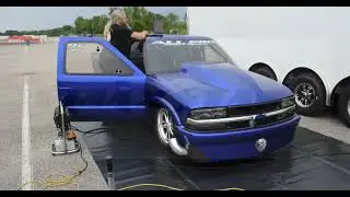 Powerful Turbo Chevy S10 Drag Truck Makes a Test Pass at Darlington Dragway!