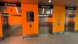 Otis GEN2 MRL Glass Elevator At Boston Logan Airport (BOS) Terminal C. In Boston MA: (11/15/2023)
