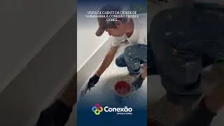 Demonstra&ccedil;&atilde;o de preparo e uso do NovaCor Fundo Multiuso na nova sede da empresa Fernando Autom&oacute;veis