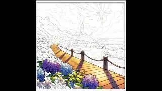 Color with me Lighthouse walkway Zen Color App #mindfulness #art #coloringadventure  #shorts #calm