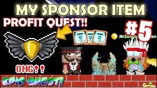 MY NEW SPONSOR(EPIC QUEST) ITEM 5!! [1500DLS!!] OMG!! | GrowTopia
