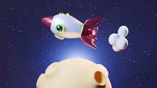 Animation Of A Rocket Traveling On A Planet