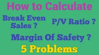 Break Even Sales|Problems in Break Even Point|MS|P/V Ratio|East Step Explain|Tamil |Dr.B.Rajasekaran