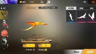 Free Fire| Character Skins and Phoenix pet Display