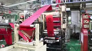 Manufacturing of medical and industrial waste bags（Red）