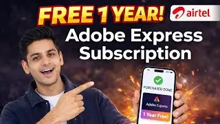 how to get adobe express premium for free | how to get free adobe subscription | Airtel Thanks
