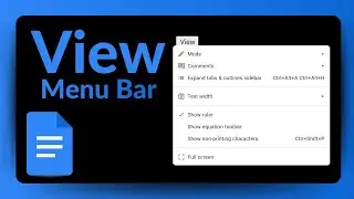 Google Документы - Меню 