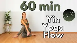 60 MIN LIVE YIN YOGA FLOW | Release Stress & Tension