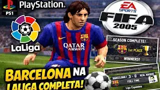 Live simulando a laliga com Barcelona no FIFA 2005 no PS1 temporada completa. 