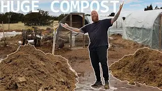 Huge COMPOST piles from my little high desert homestead