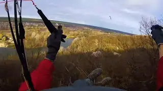 A Triumph Paraglider Breaks Free From Trees And Lands Into The River | Paragliding Gone Wrong