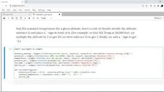 MetPy Mondays #156 - Voila Part 2 - Making a Basic Density Altitude Calculator