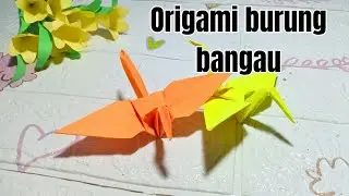 Cara membuat origami burung bangau / hamray paper craft 