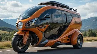 Автодом-кемпер Orange Tricycle | Обзор этого необычного трехколесного кемпера: интерьер, экстерье...