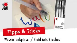 So verwendet und reinigt ihr Wassertankpinsel | Marabu Tipps&Tricks