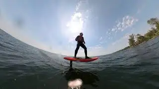 Learning to eFoil Using a Lift 3F on Lake Ontario near Millhaven Ontario Canada  #liftfoils