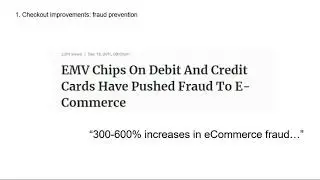 1. Checkout improvements: fraud prevention