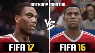 FIFA 17 vs FIFA 16 Players Faces Comparison
