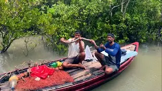 ঝড় বৃষ্টির দিনে সোনার তরী নিয়ে সুন্দরবন নদীতে ১৭ ঘণ্টা ক্যাম্পিং করলাম@naturalsundarban