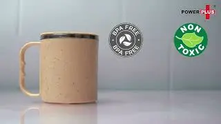 EcoMug: Eco Friendly Coffee mug with steel inside by Power Plus | Made with Wheat fiber