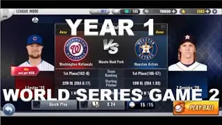 MLB 9 Innings League Mode: 2020 (Year 1) World Series Game 2 Washington (me) @ Houston Astros