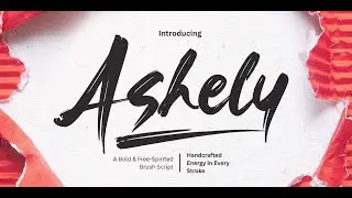 Ashely: A Bold Brush Script Font for Dynamic Designs