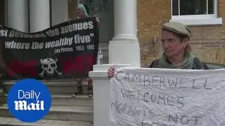 'Class War' activists protest outside Boris Johnson's home
