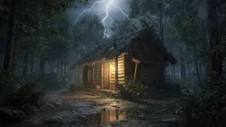 Long Thunderstorm Rain ASMR on Tin Roof | Night Rain Sleep Sounds
