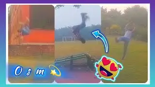 Osm💫 Flips Stunts Parkour 😍🔥 Flips Parkour Tricking Webster flip Back handspring Side flip Backflip