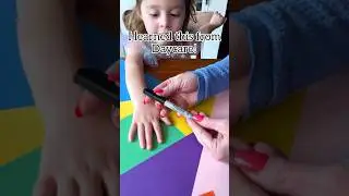 Easy teaching tip for little kids learning how to use scissors! #backtoschool #mom