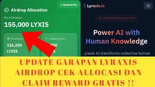 UPDATE GARAPAN LYRAXIS AIRDROP CEK ALLOCASI DAN CLAIM REWARD GRATIS !!