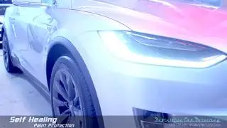 Tesla Model X Silver Definitive Sydney Self Healing Gloss Enhancement Paint Protection Treatment #De